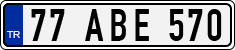 License plate of Turkey, Regular plates