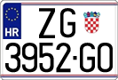 License plate of Croatia, Regular plates