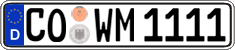 German license plate, Regular plates