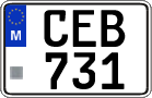 License plate of Malta, Regular plates (ABC 123)