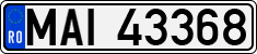 License plate of Romania, Ministry of Interior