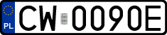 License plates of Poland, Regular car plates