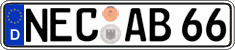 German license plate, Regular plates