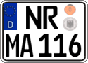 German license plate, Regular plates
