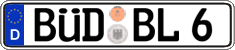 German license plate, Regular plates