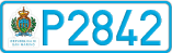 License plate of San Marino, Cars (A1234)