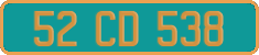 French license plate, Diplomatic