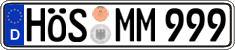German license plate, Regular plates