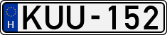 license plates of Hungary, Cars (1990)