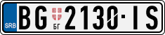 License plate of Serbia, Cars