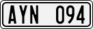 License plate of Sweden, Regular plates