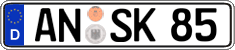 German license plate, Regular plates