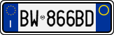 License plate of Italy, Cars (1994 year series)