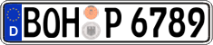 German license plate, Regular plates
