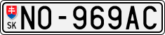 License plate of Slovakia, Cars