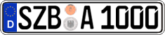 German license plate, Regular plates