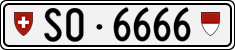 License plate of Switzerland, Cars