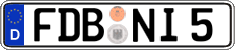German license plate, Regular plates