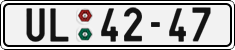 License plate of the Czech Republic, Cars (1960)