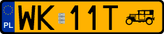 License plates of Poland, Oldtimers