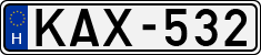 license plates of Hungary, Cars (1990)