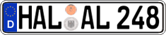 German license plate, Regular plates