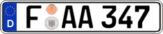 German license plate, Regular plates