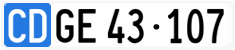 License plate of Switzerland, Diplomatic