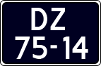 License plate of the Netherlands, Imported oldtimers (cars)