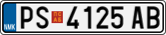 License plate of North Macedonia, Regular plates (2012)