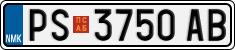 License plate of North Macedonia, Regular plates (2012)