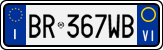 License plate of Italy, Cars (1994 year series)