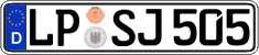 German license plate, Regular plates