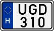 license plates of Hungary, Cars (1990)
