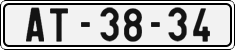 License plate of the Czech Republic, Cars (1960)