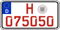 German license plate, Red license plates