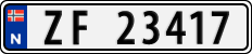 License plate of Norway, Cars