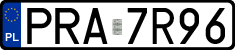 License plates of Poland, Regular car plates