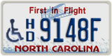 North Carolina, Vehicles for disabled persons (H/D 1234X)