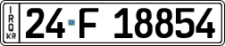 License plate of Iraq, 2022 year system
