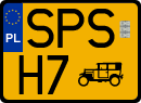 License plates of Poland, Oldtimers