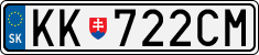 License plate of Slovakia, Cars