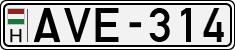 license plates of Hungary, Cars (1990)