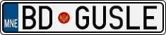 License plate of Montenegro, Vanity Plates