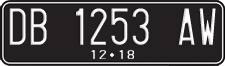 License plate of Indonesia, Regular plates