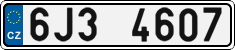 License plate of the Czech Republic, Cars (2001)