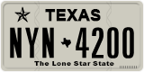 Texas, Regular plates (2012) (АBC-1234)