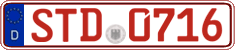 German license plate, Red license plates