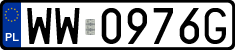 License plates of Poland, Regular car plates