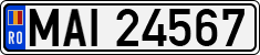 License plate of Romania, Ministry of Interior